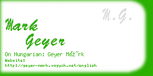 mark geyer business card